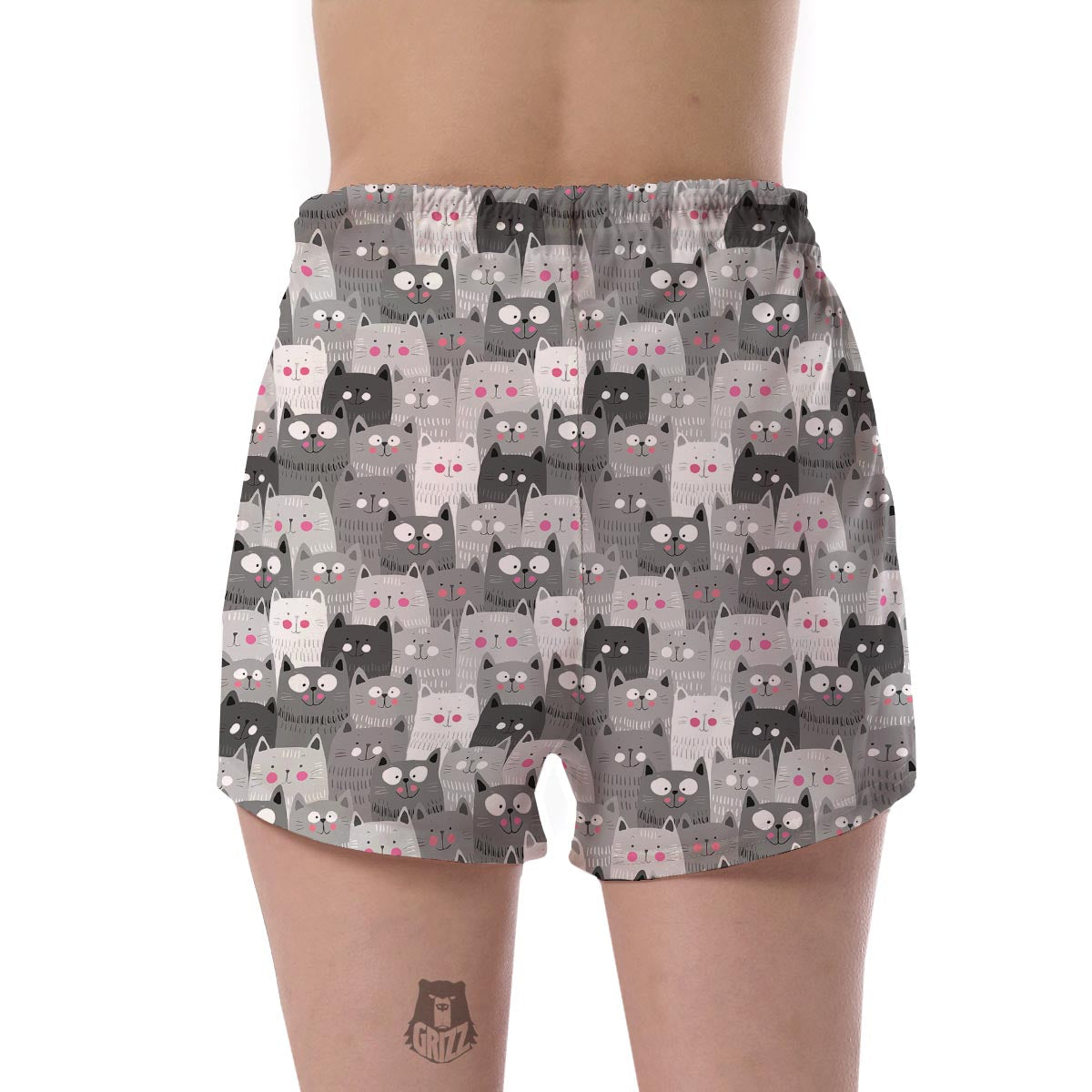 Kitten Cat Pattern Print Women's Shorts-grizzshop