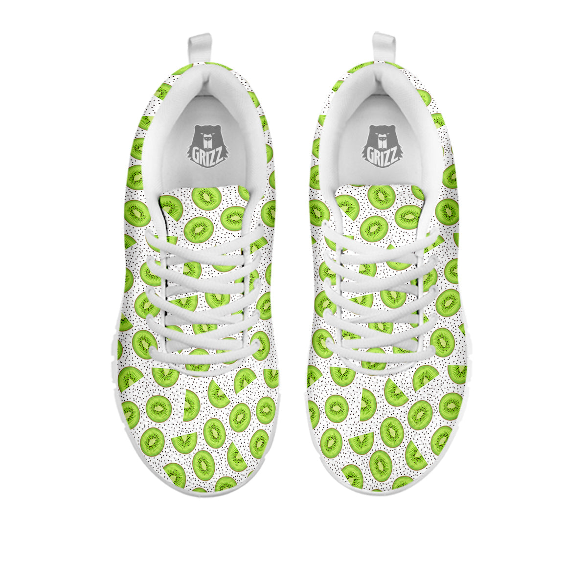 Kiwi Cute Print Pattern White Sneaker-grizzshop