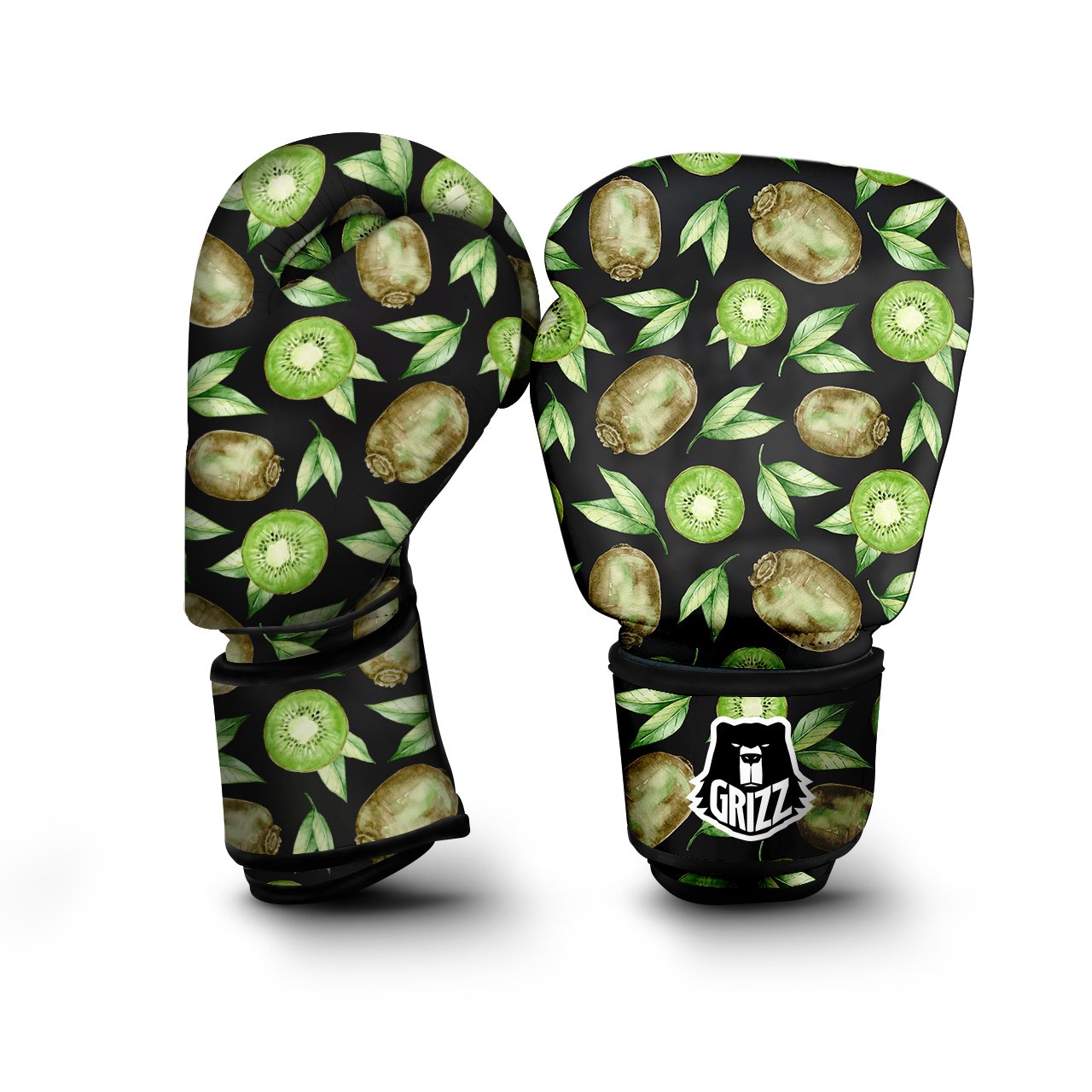 Kiwi Watercolor Print Pattern Boxing Gloves-grizzshop