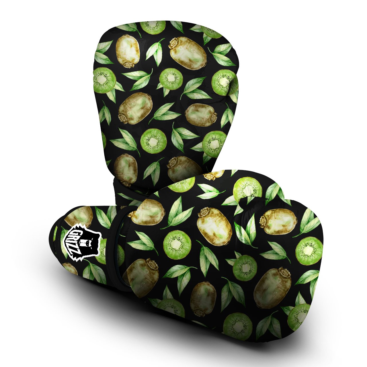 Kiwi Watercolor Print Pattern Boxing Gloves-grizzshop