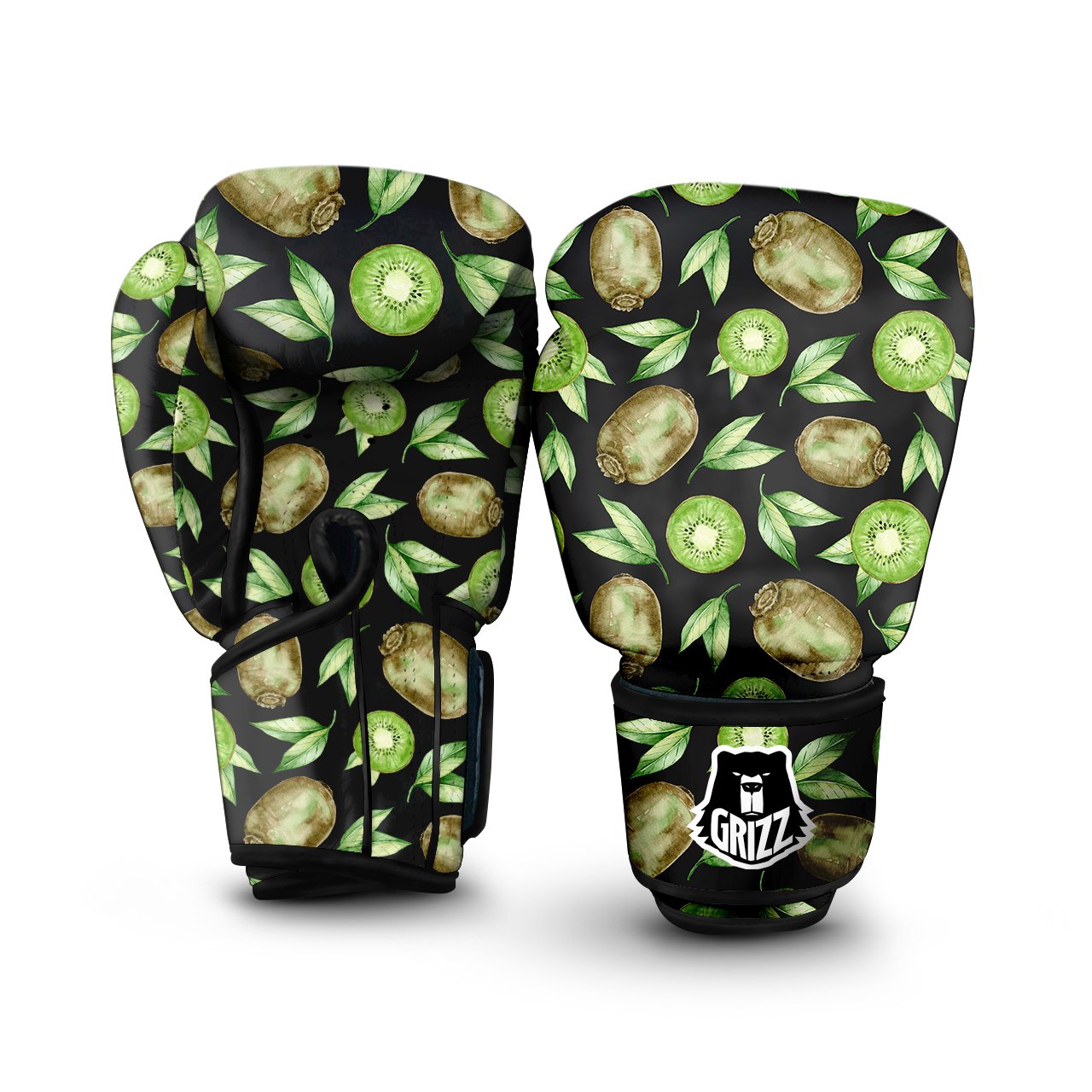 Kiwi Watercolor Print Pattern Boxing Gloves-grizzshop