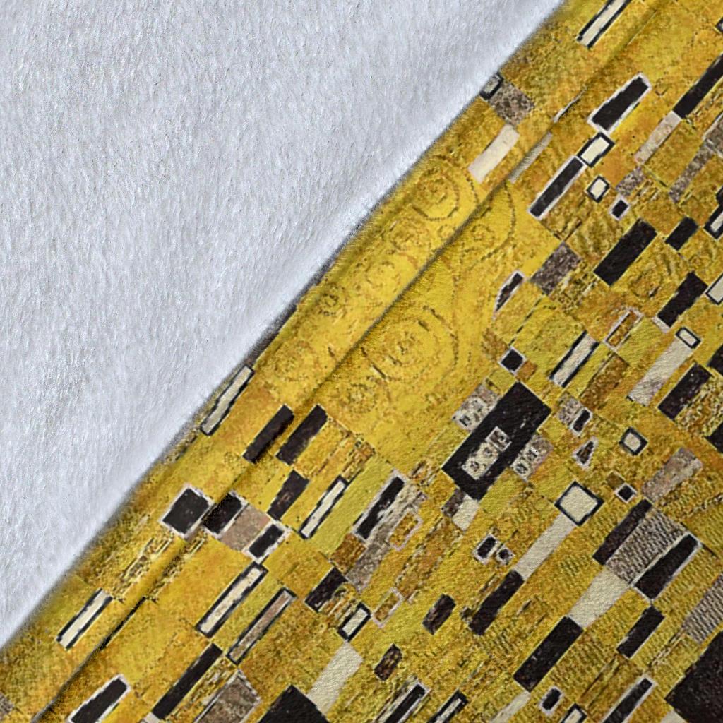 Klimt Gold Print Pattern Blanket-grizzshop
