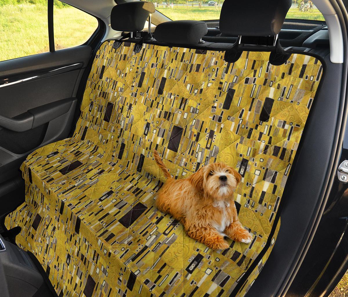 Klimt Gold Print Pattern Pet Car Seat Cover-grizzshop