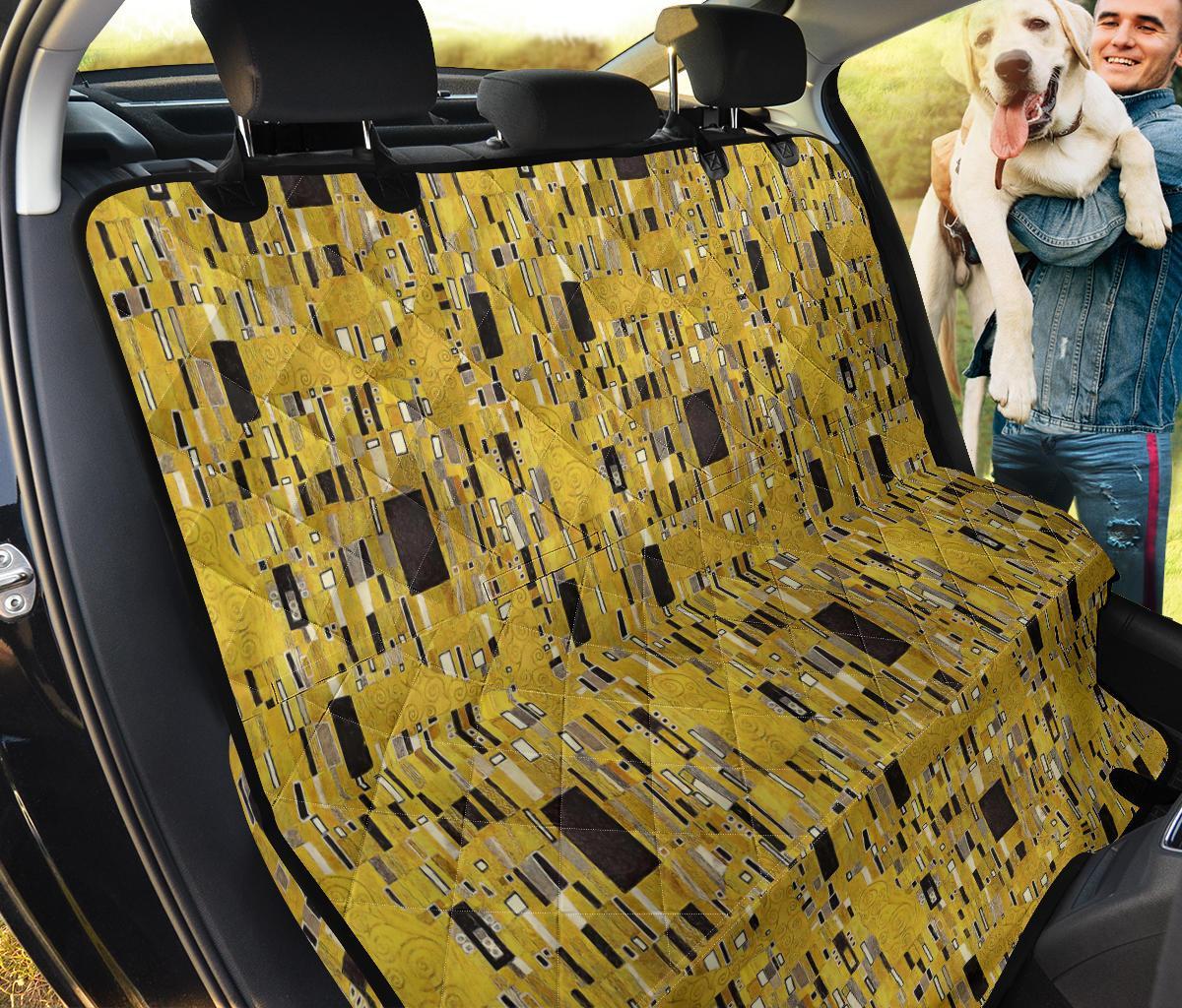 Klimt Gold Print Pattern Pet Car Seat Cover-grizzshop