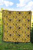 Klimt Gold Print Pattern Quilt-grizzshop