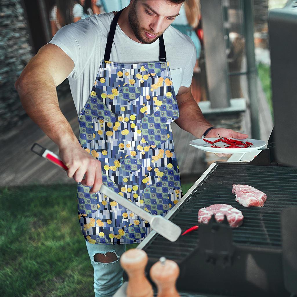 Klimt Pattern Print Men's Apron-grizzshop