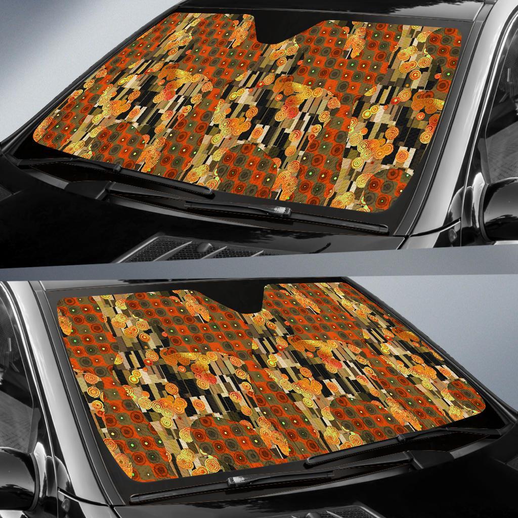 Klimt Print Pattern Car Sun Shade-grizzshop