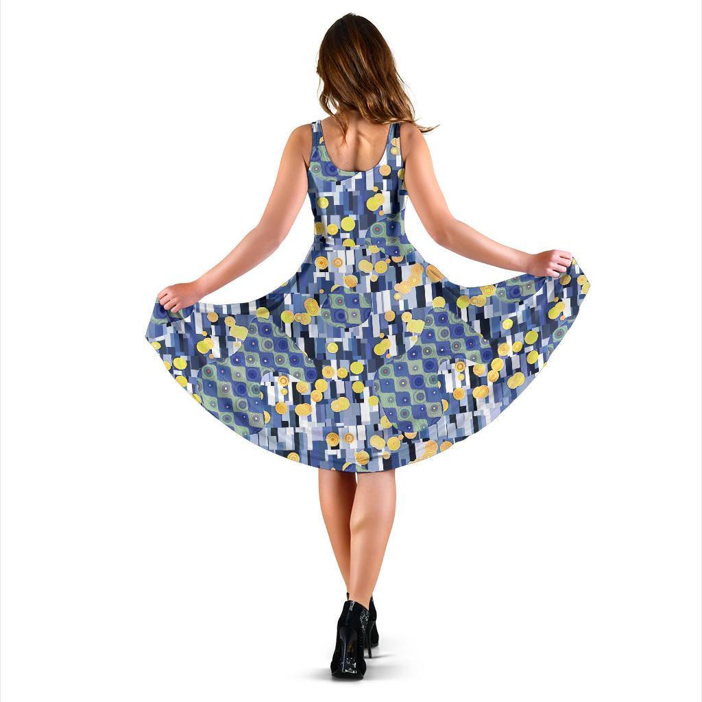 Klimt Pattern Print Dress-grizzshop