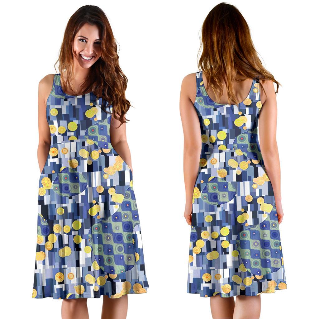 Klimt Pattern Print Dress-grizzshop
