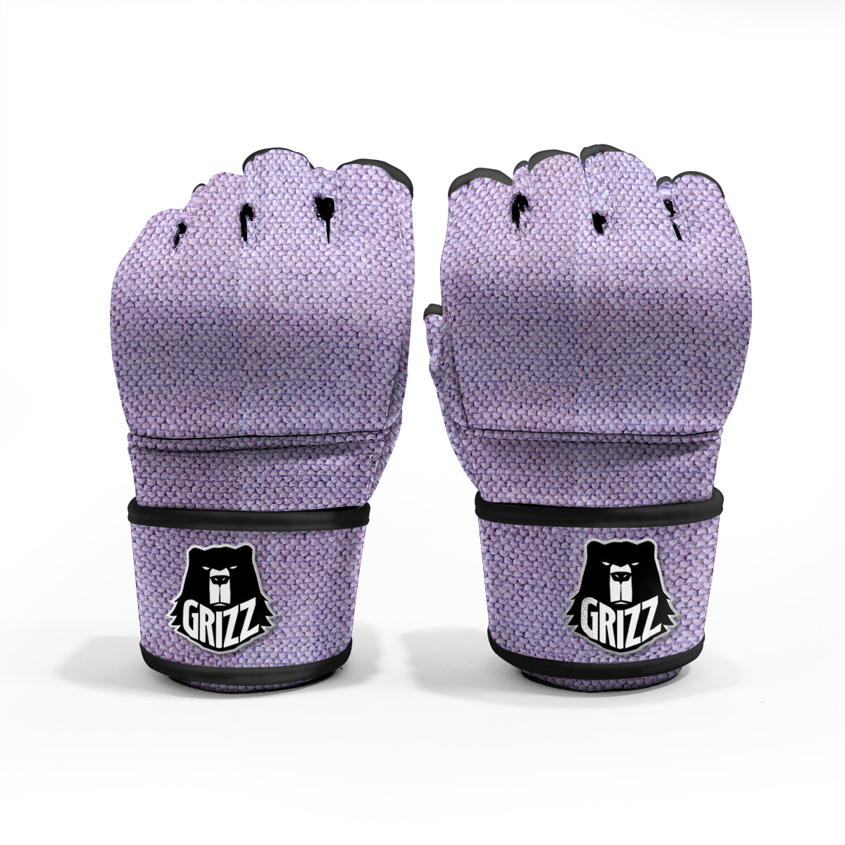 Knitted Violet Print Pattern MMA Gloves-grizzshop