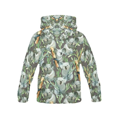 Koala Bamboo Pattern Print Men Pullover Hoodie-grizzshop