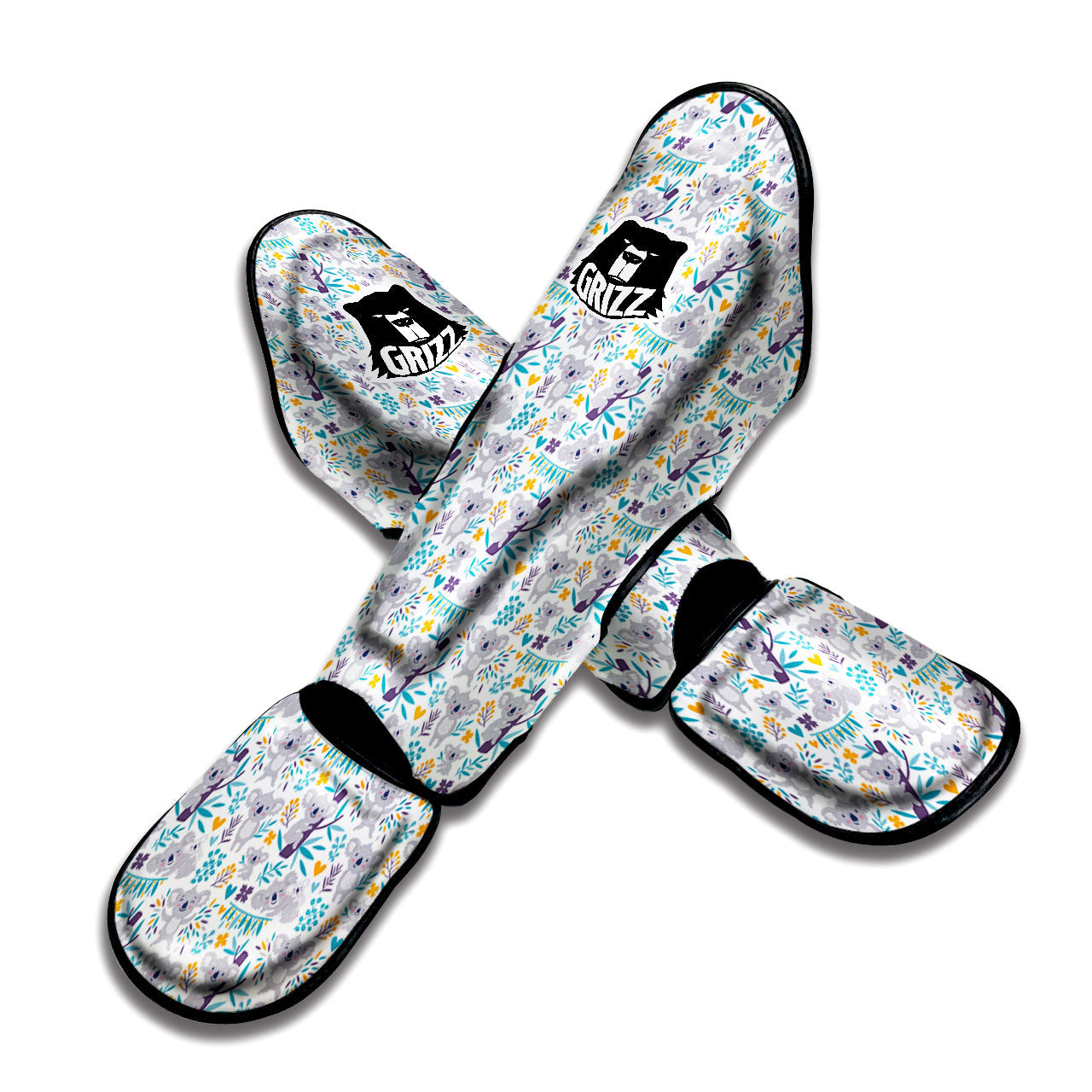 Koala Cartoon Print Pattern Muay Thai Shin Guards-grizzshop