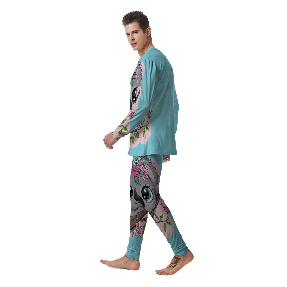Koala Cute Print Men's Pajamas-grizzshop