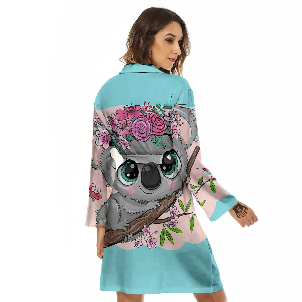 Koala Cute Print Women's Robe-grizzshop