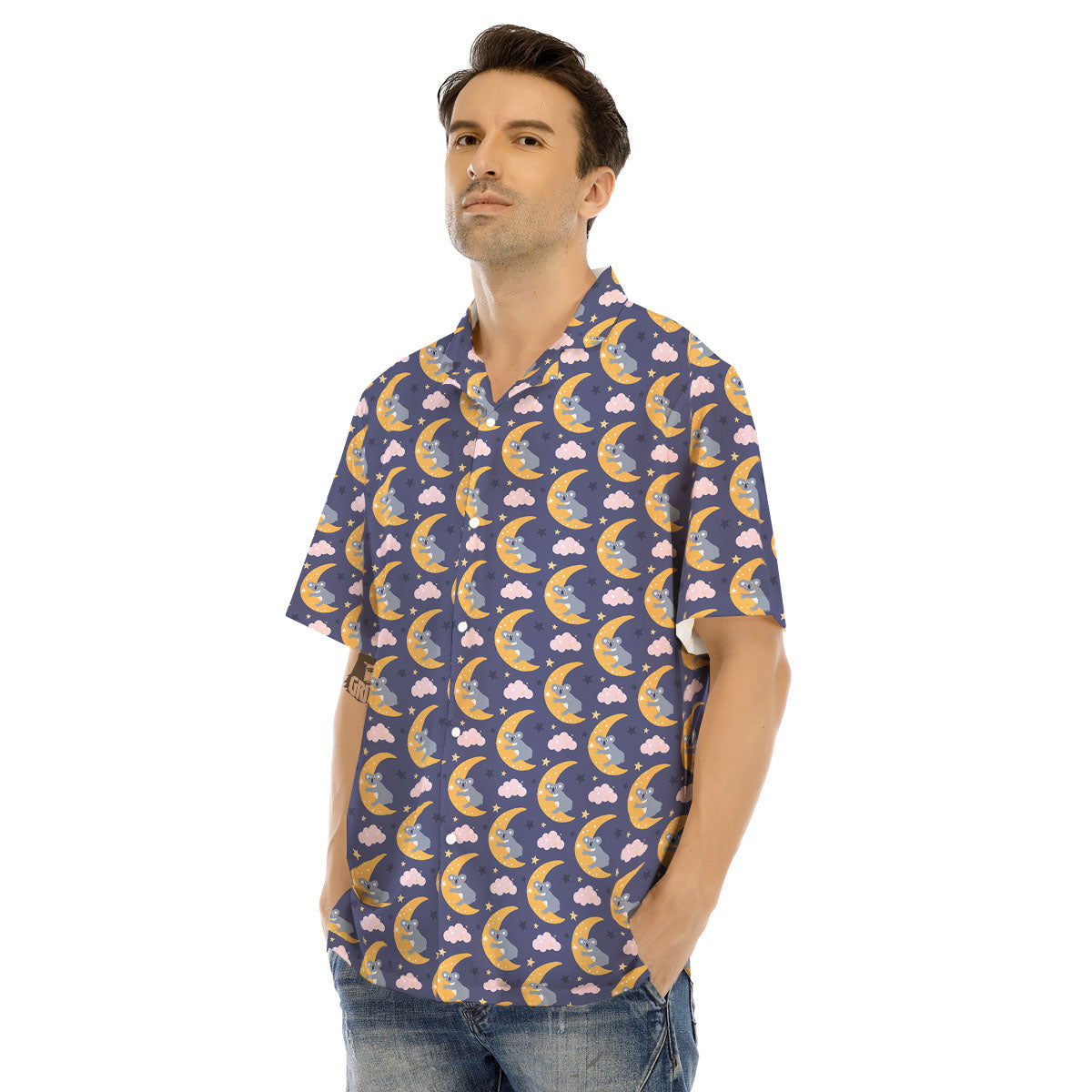 Koala Good Night Print Pattern Men's Hawaiian Shirt-grizzshop