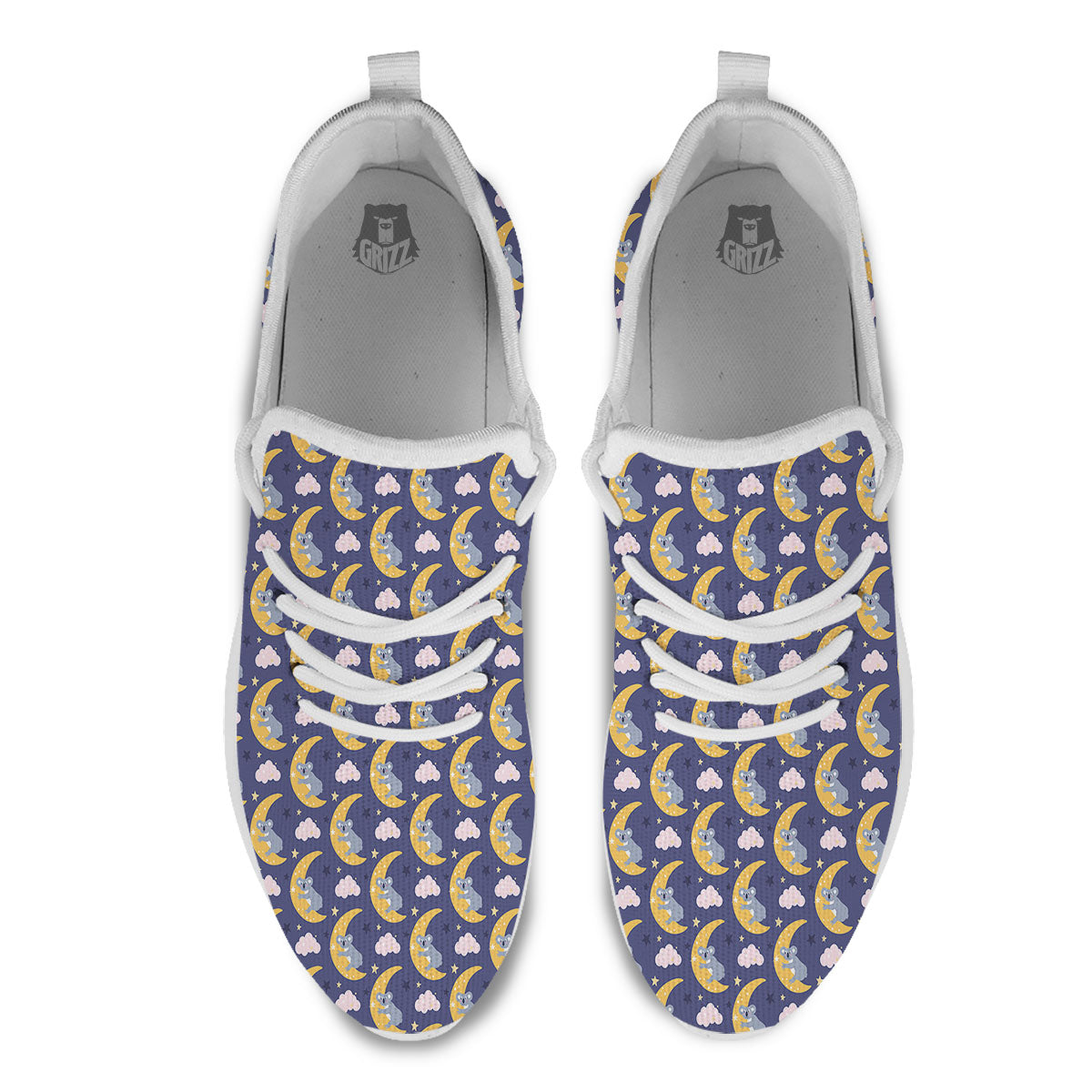 Koala Good Night Print Pattern White Athletic Shoes-grizzshop