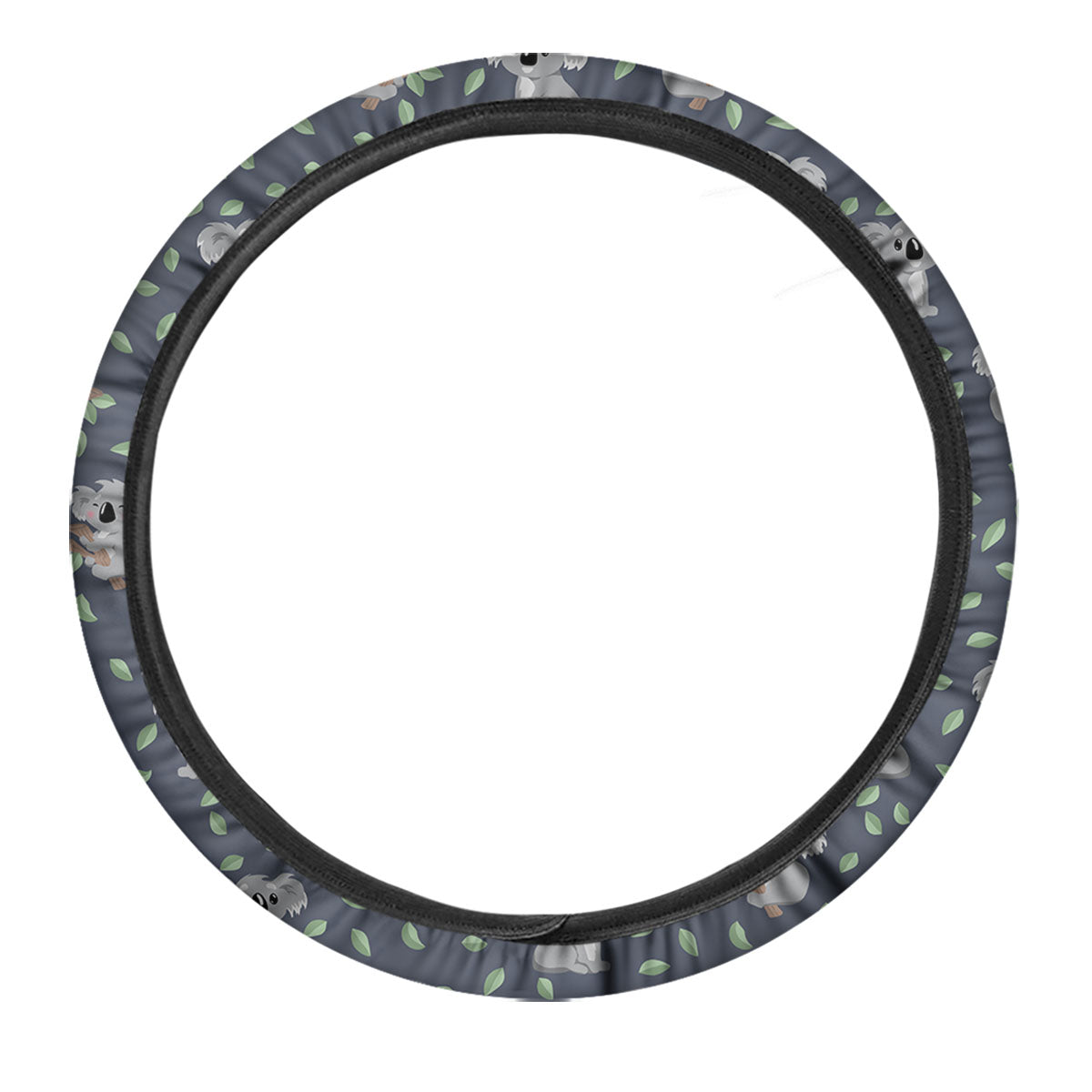 Koala Grey Print Pattern Car Steering Wheel Cover-grizzshop