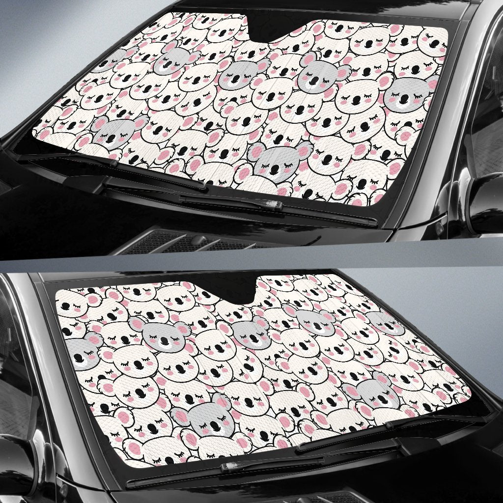 Koala Print Pattern Car Sun Shade-grizzshop