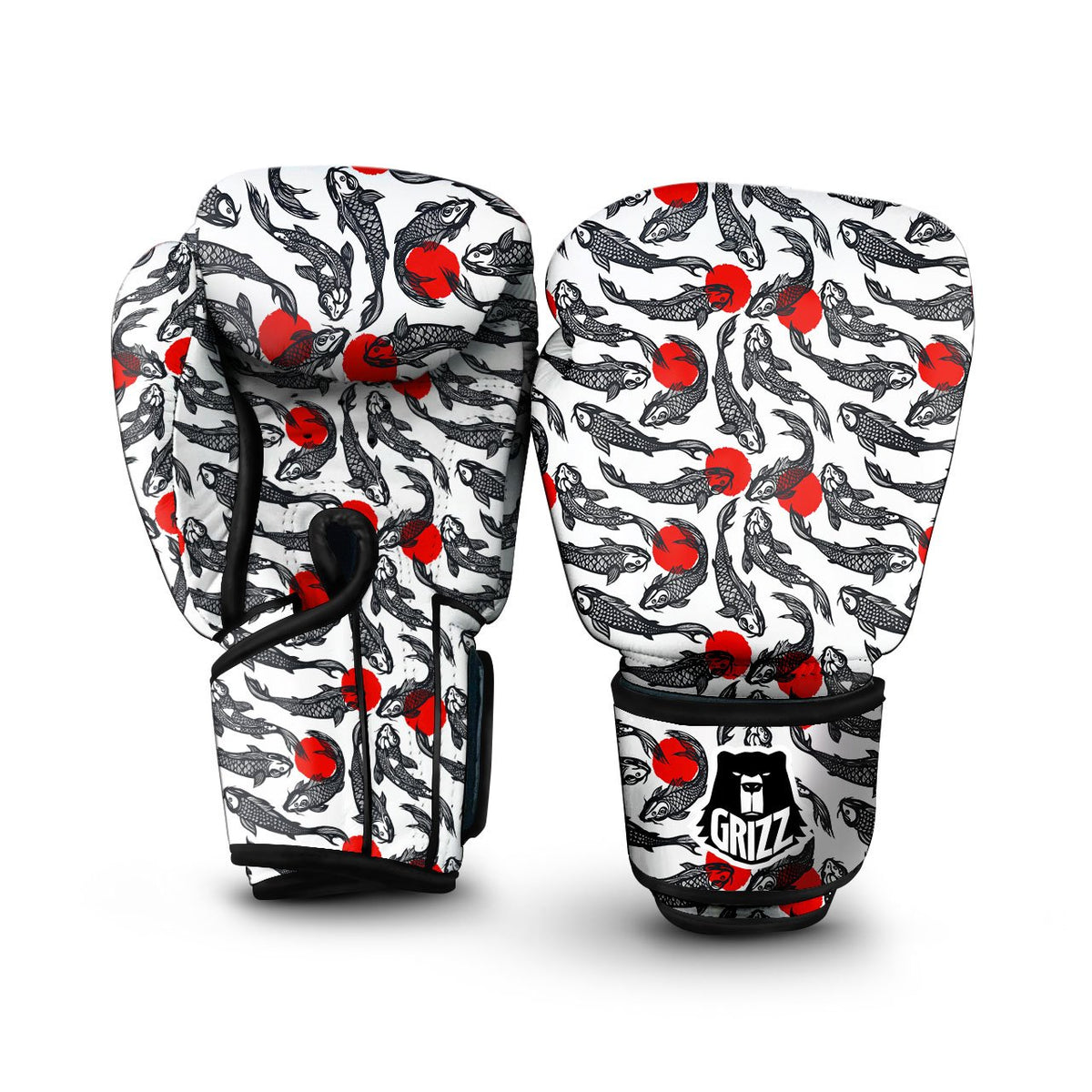 Rolls And Salmon Sushi Print Pattern Boxing Gloves main image 1