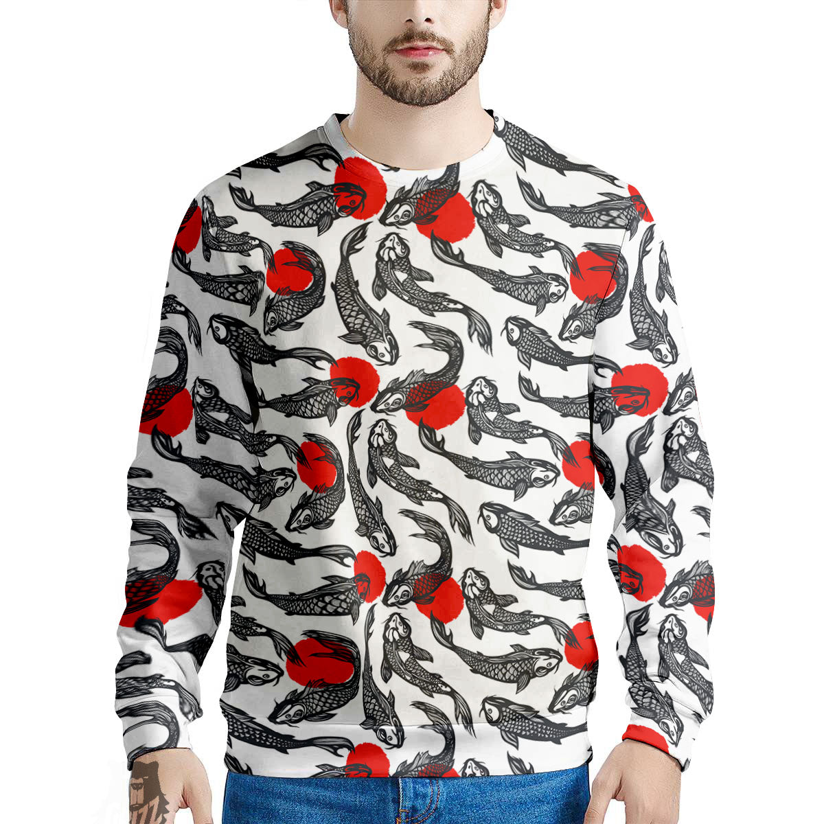 Koi Fish Carp Japanese Print Pattern Boxing Gloves