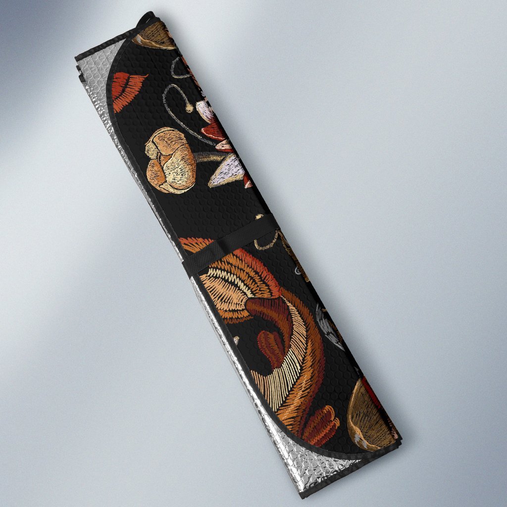 Koi Fish Crochet Lotus Pattern Print Car Sun Shade-grizzshop