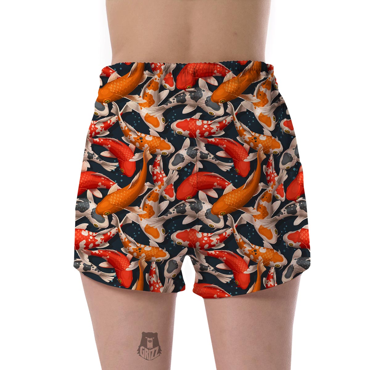 Koi Fish Pattern Print Women's Shorts-grizzshop