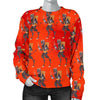 Krampus Pattern Print Women's Sweatshirt-grizzshop