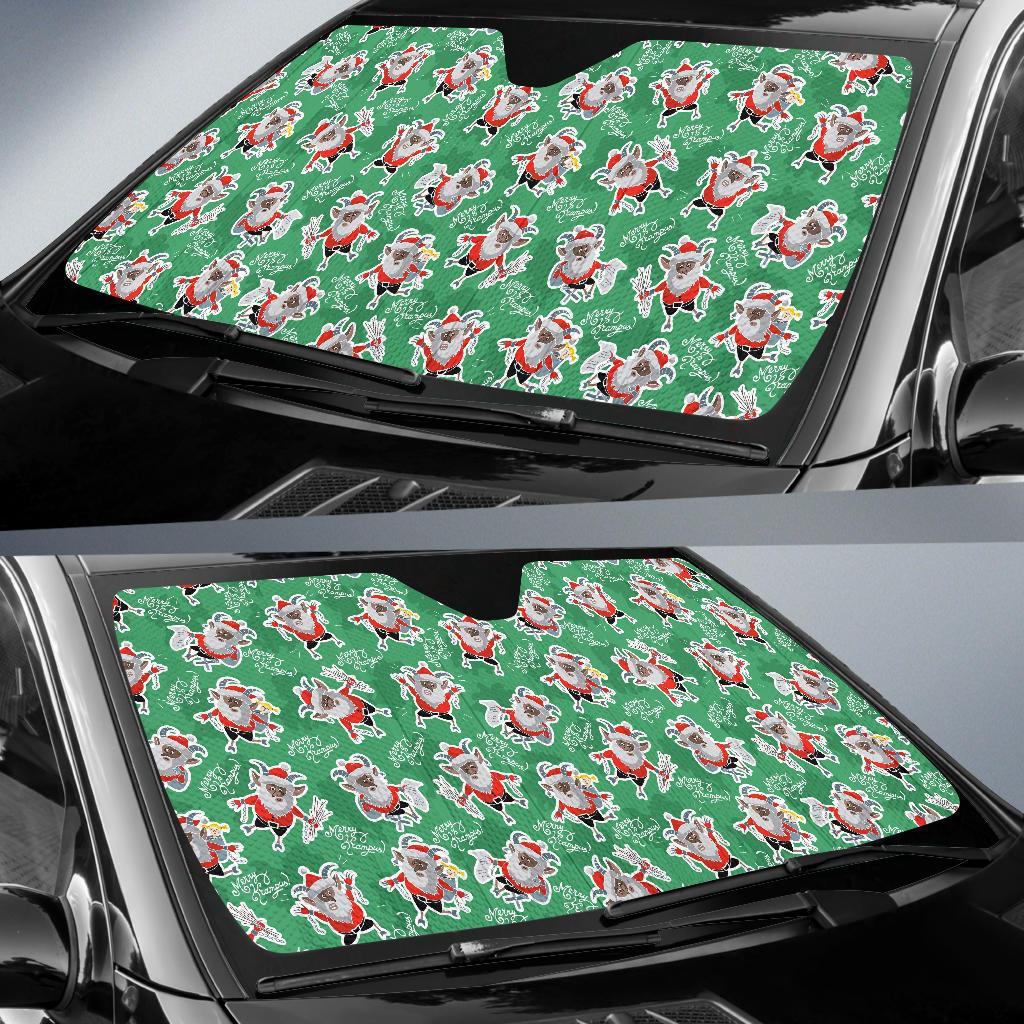 Krampus Print Pattern Car Sun Shade-grizzshop