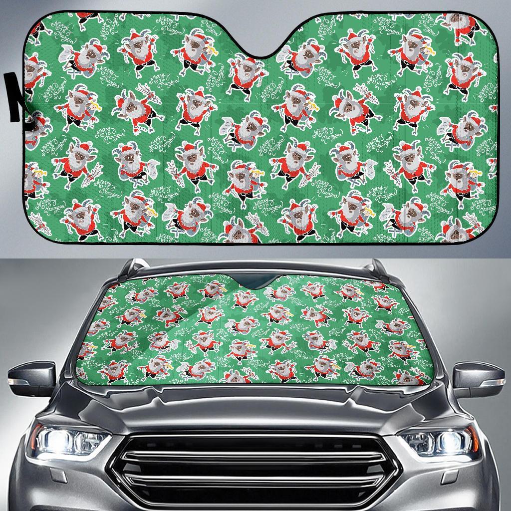 Krampus Print Pattern Car Sun Shade-grizzshop