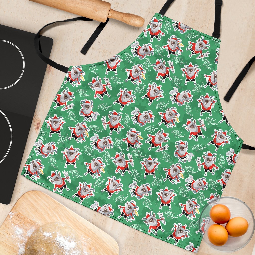 Krampus Print Pattern Women's Apron-grizzshop