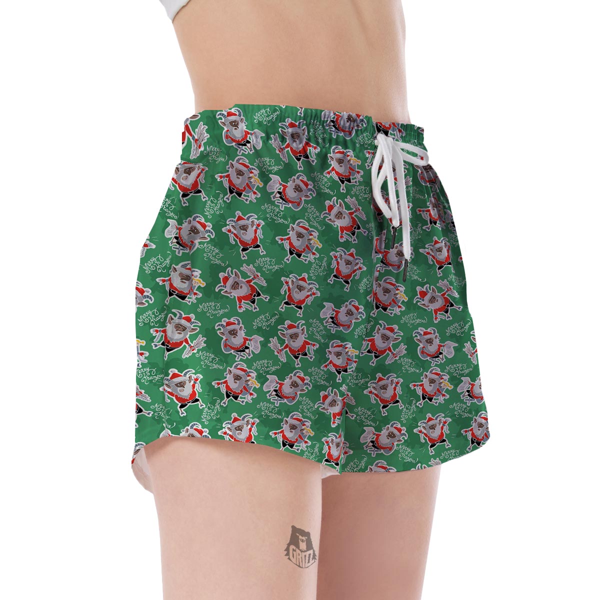 Krampus Print Pattern Women's Shorts-grizzshop