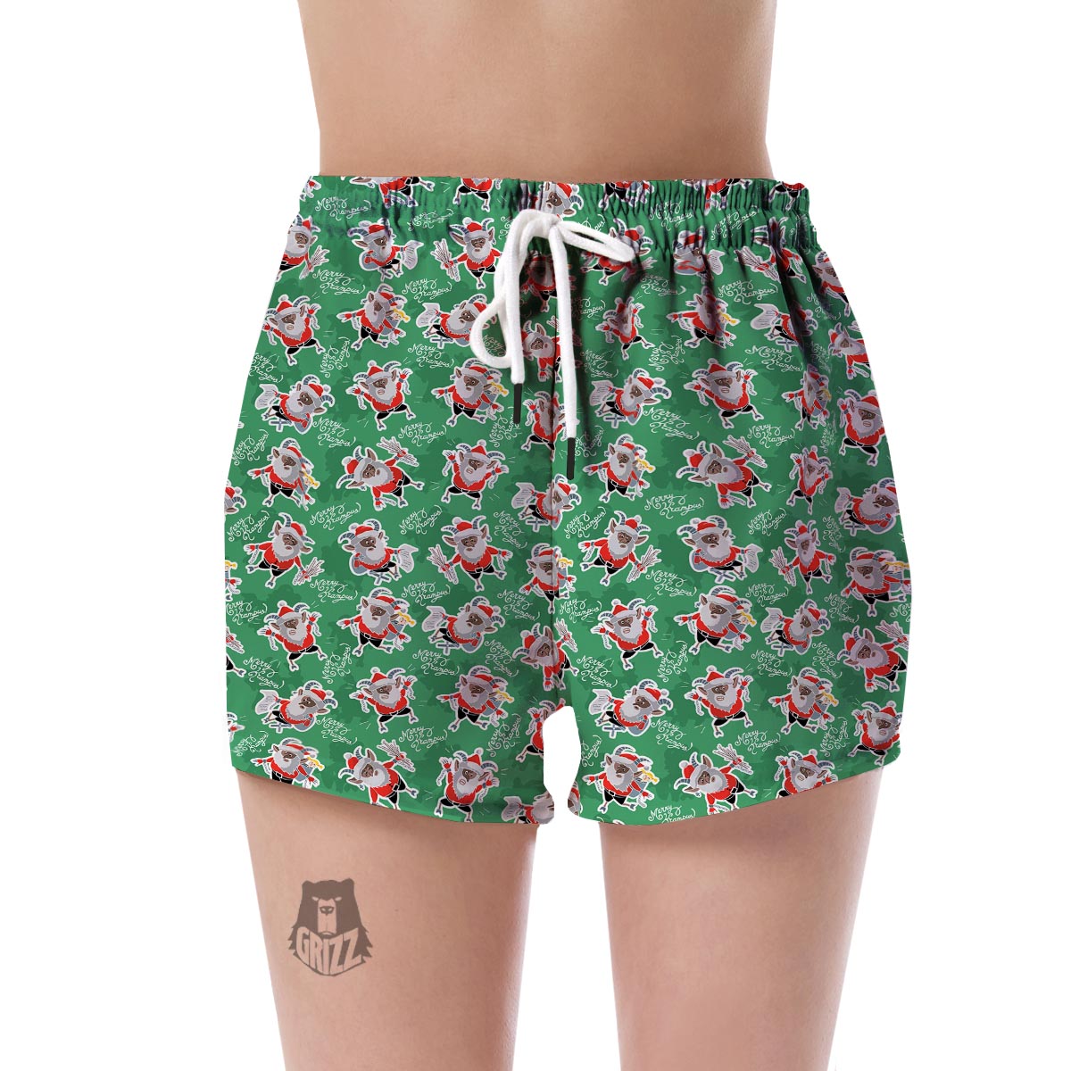 Krampus Print Pattern Women's Shorts-grizzshop