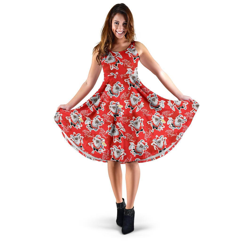 Krampus Christmas Print Pattern Dress-grizzshop