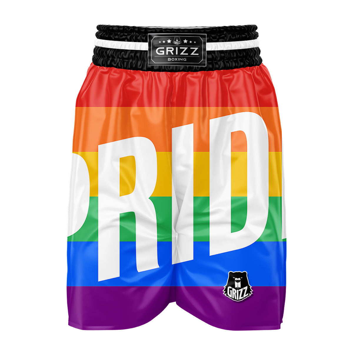 LGBT Pride Flag Pattern Print Boxing Shorts-grizzshop