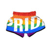 LGBT Pride Flag Pattern Print Muay Thai Boxing Shorts-grizzshop