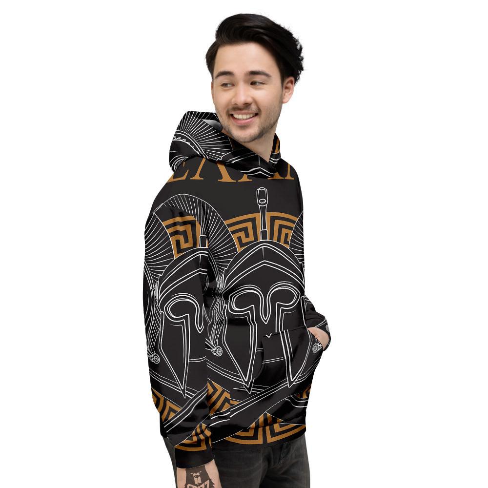 Labe Spartan Molon Print Men's Hoodie-grizzshop