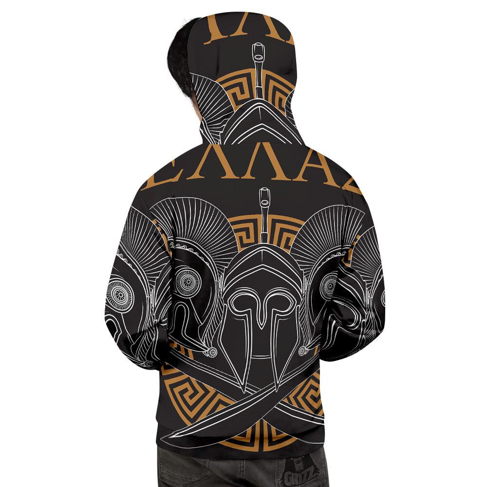 Labe Spartan Molon Print Men's Hoodie-grizzshop