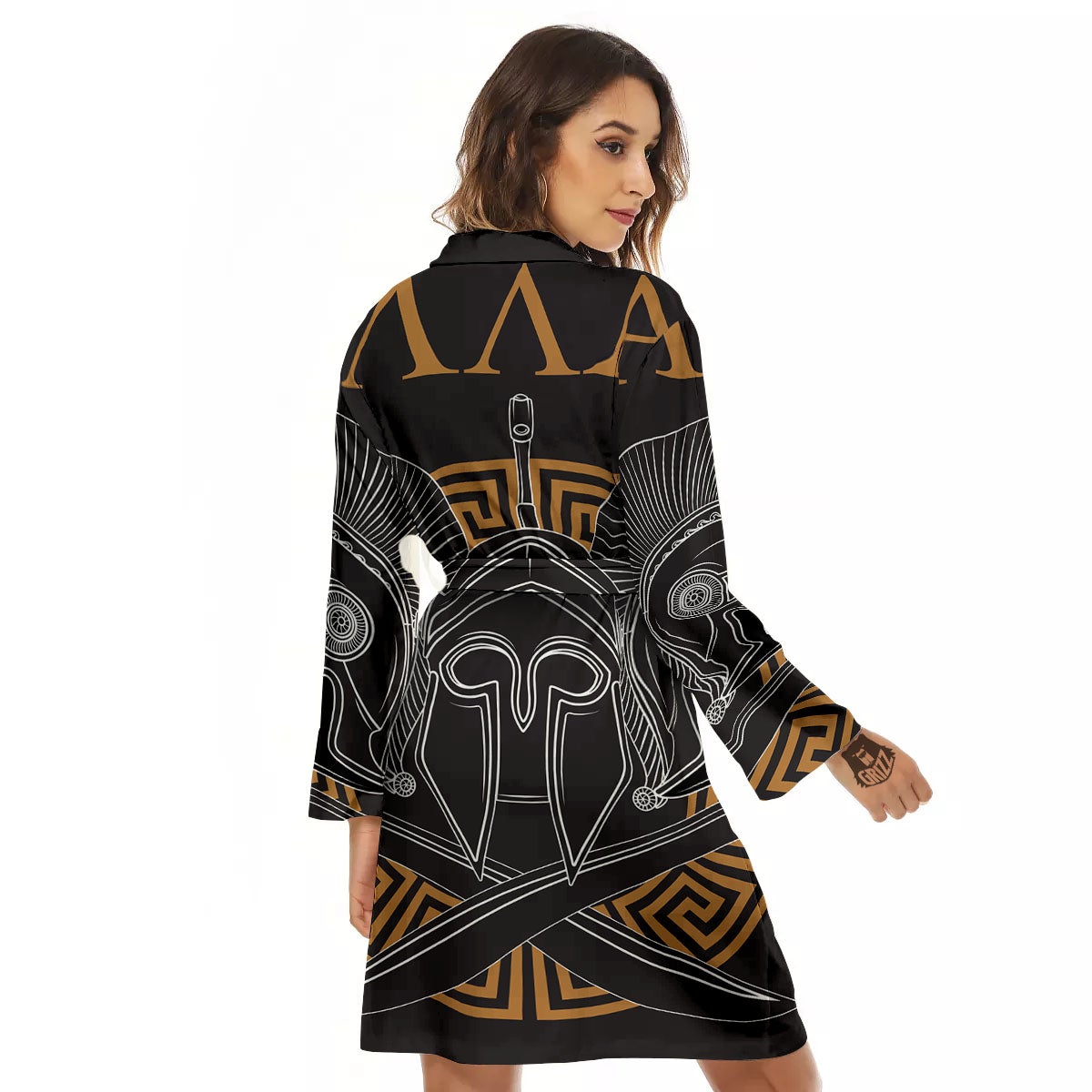 Labe Spartan Molon Print Women's Robe-grizzshop