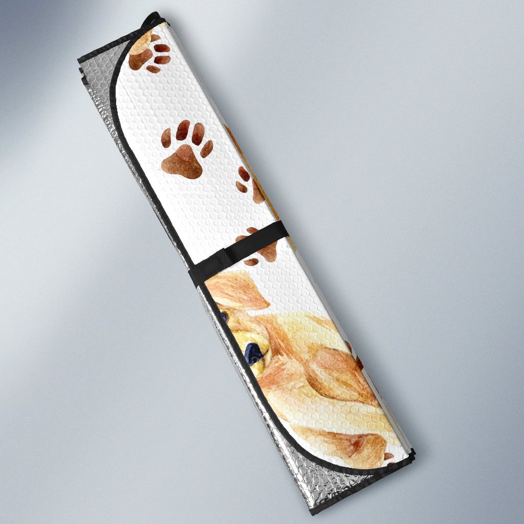 Labrador Dog Print Pattern Car Sun Shade-grizzshop