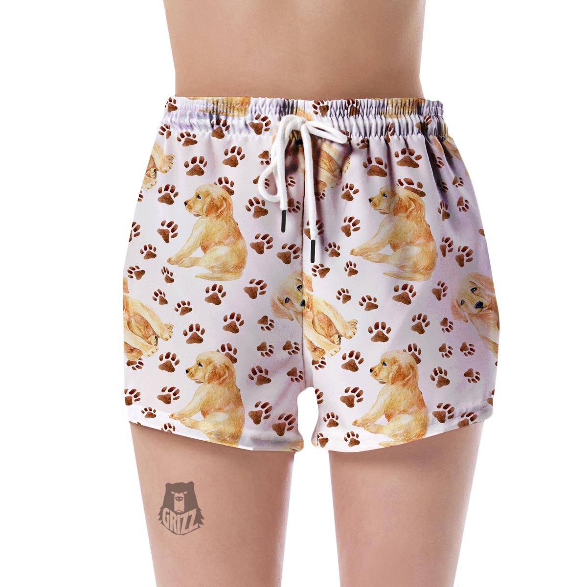Labrador Dog Print Pattern Women's Shorts-grizzshop