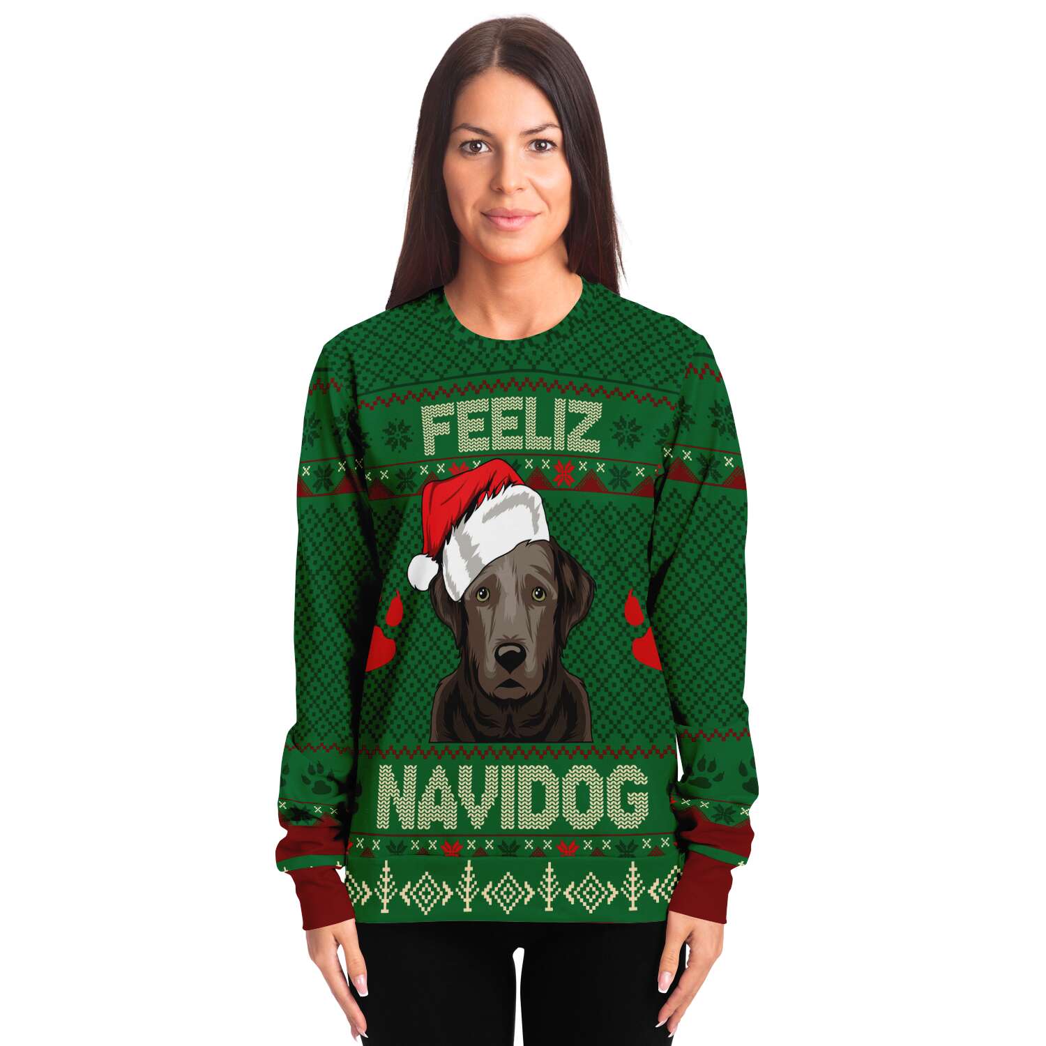 Labrador Feliz Navidog Ugly Christmas Sweater-grizzshop