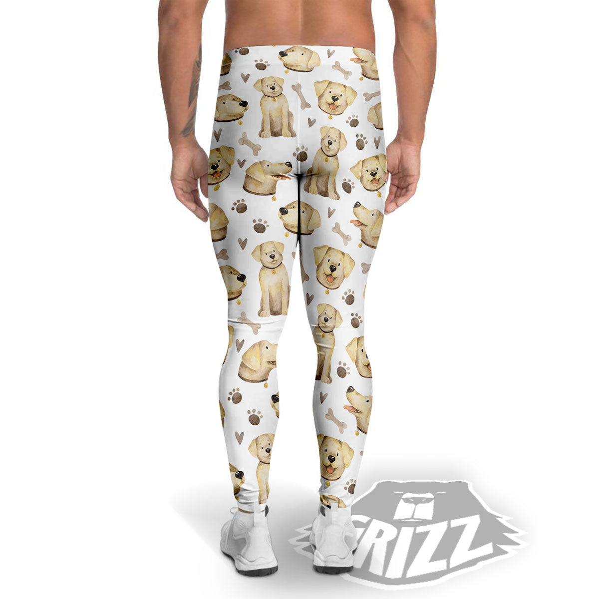 Labrador Retriever Happy Print Pattern Men's Leggings-grizzshop