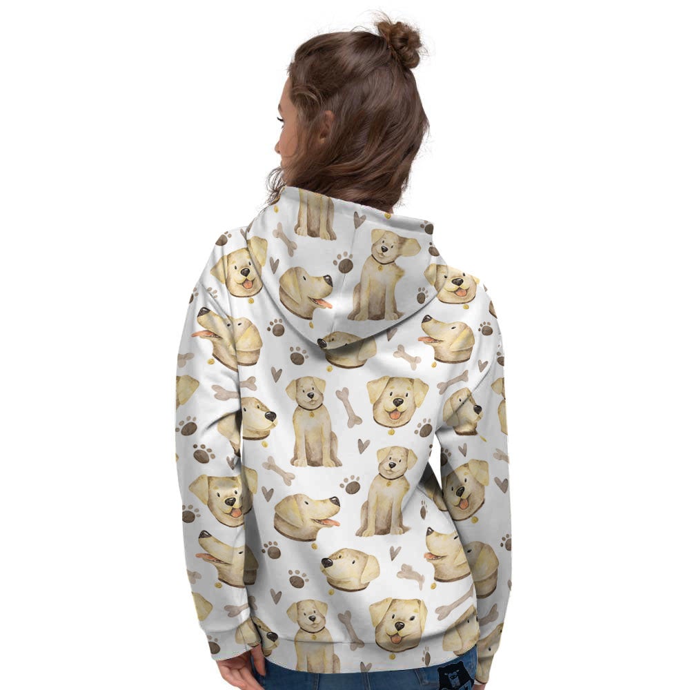 Labrador Retriever Happy Print Pattern Women's Hoodie-grizzshop