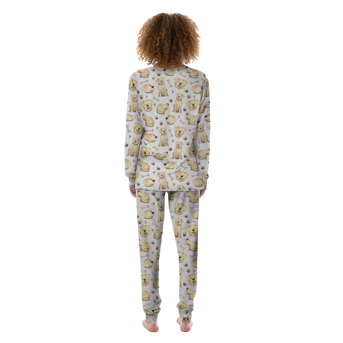 Labrador Retriever Happy Print Pattern Women's Pajamas-grizzshop