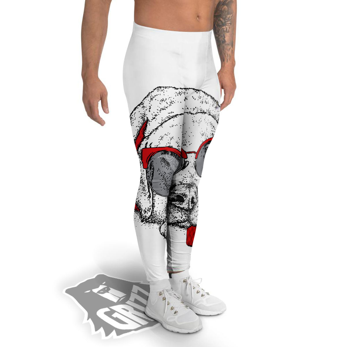 Labrador Retriever Hipster Print Men's Leggings-grizzshop