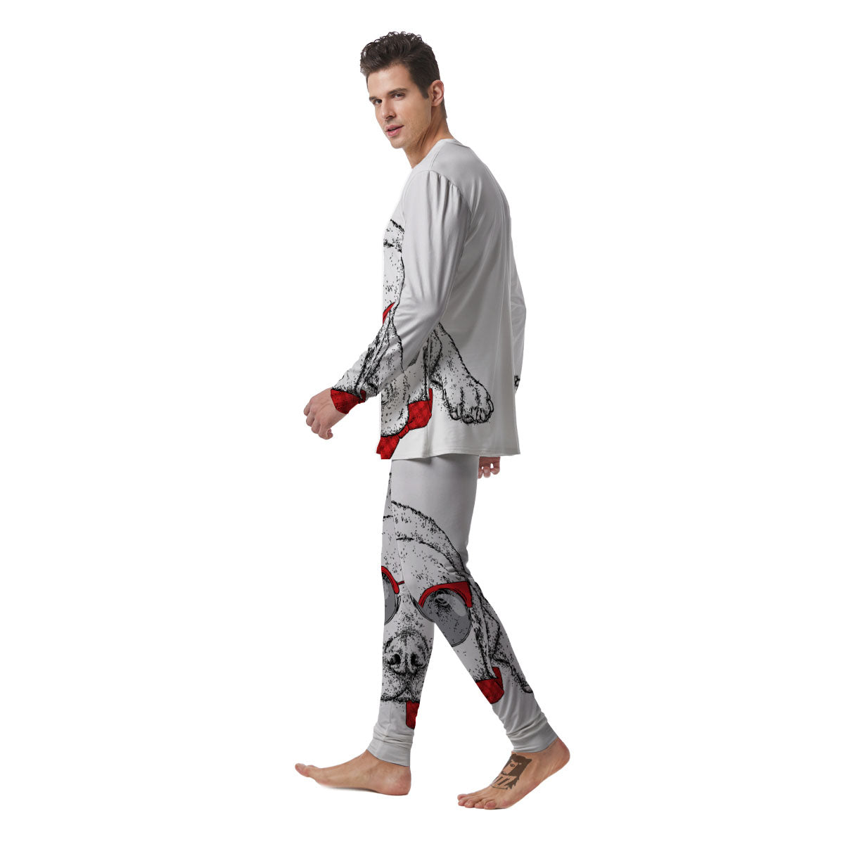 Labrador Retriever Hipster Print Men's Pajamas-grizzshop