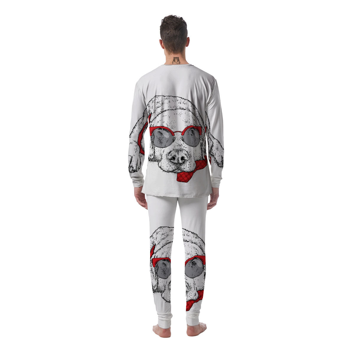 Labrador Retriever Hipster Print Men's Pajamas-grizzshop