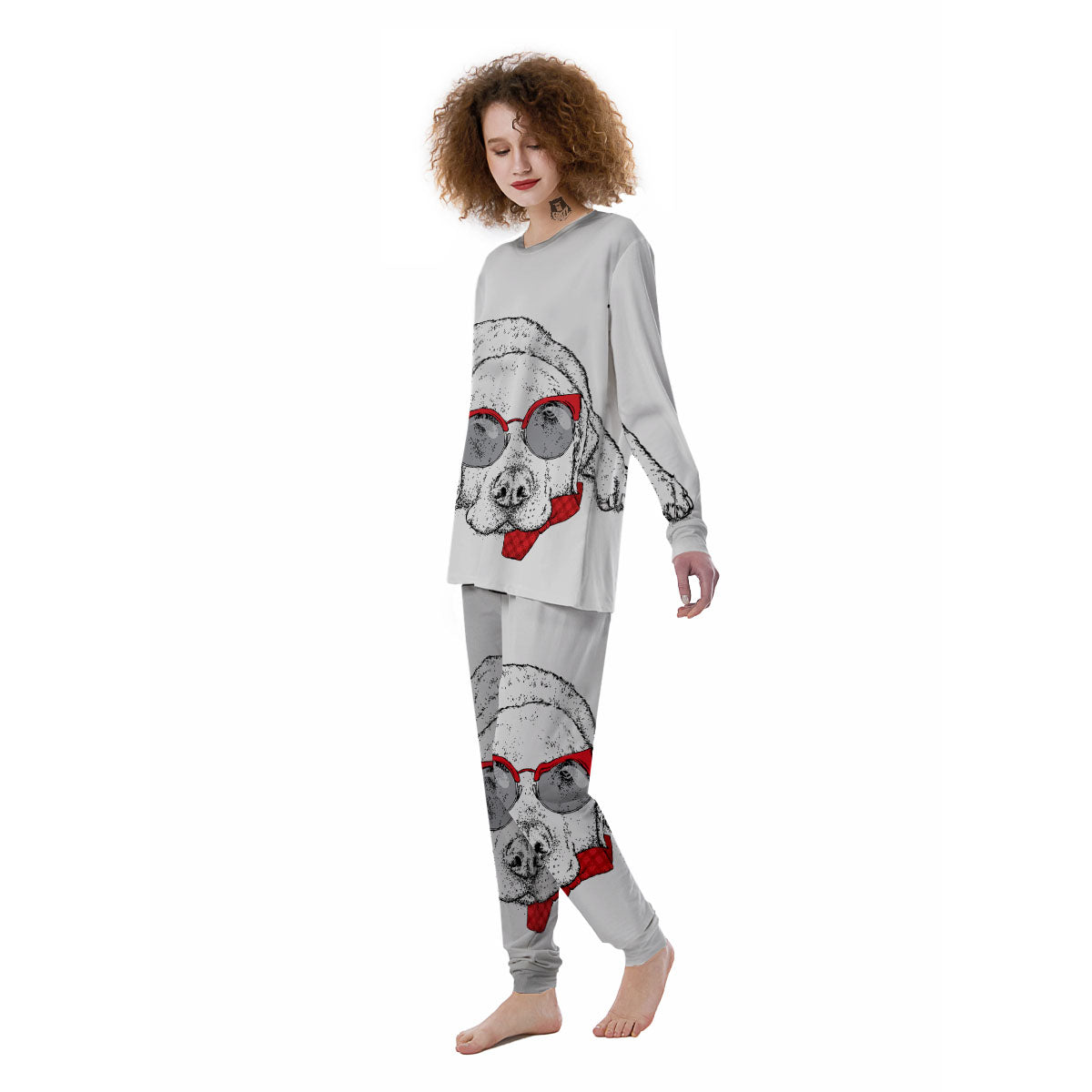 Labrador Retriever Hipster Print Women's Pajamas-grizzshop