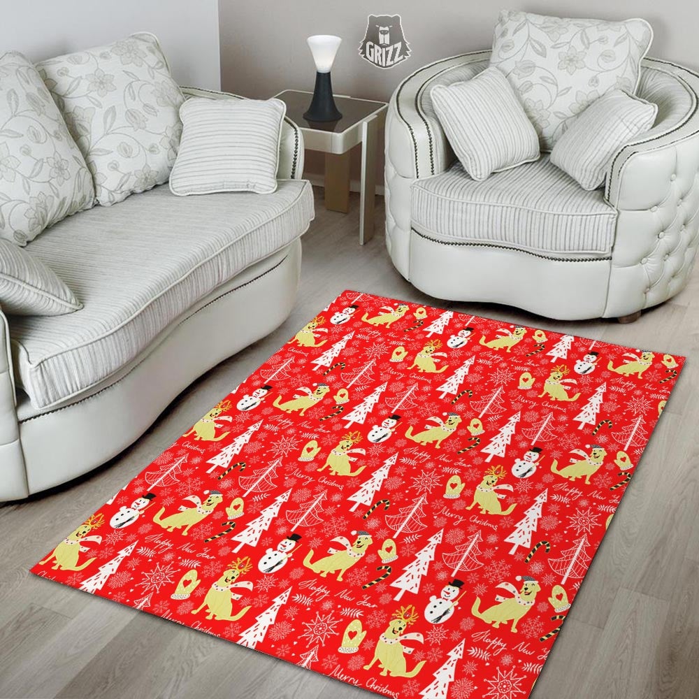 Labrador Retriever Snowman Print Pattern Floor Mat-grizzshop