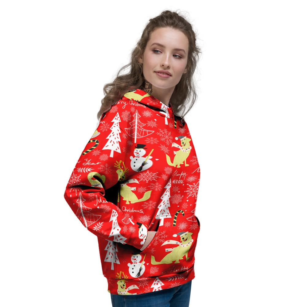 Labrador Retriever Snowman Print Pattern Women's Hoodie-grizzshop